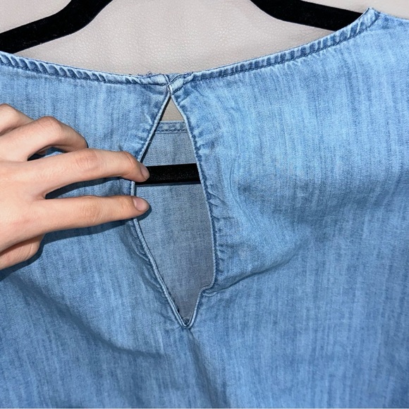 Zara Trafaluc Denim Wear Crop Top with Bell Sleeves - Picture 6 of 6